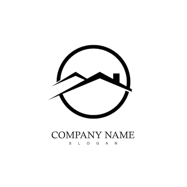 Modello di logo del cerchio immobiliare