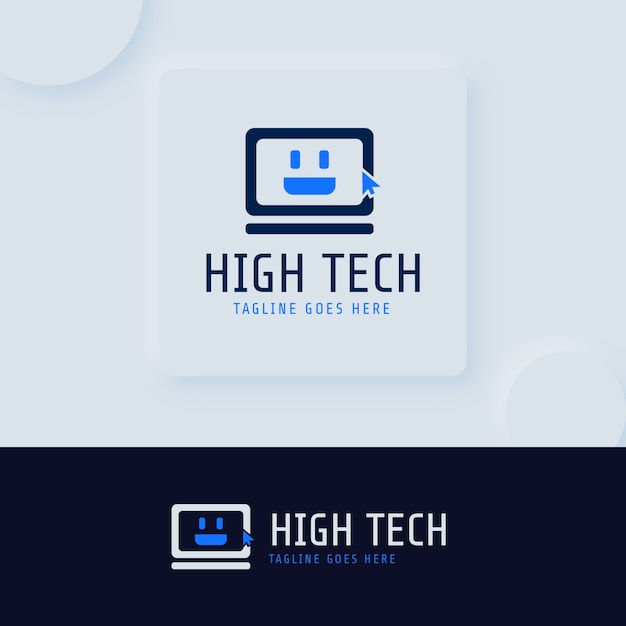 Modello di logo del computer design piatto