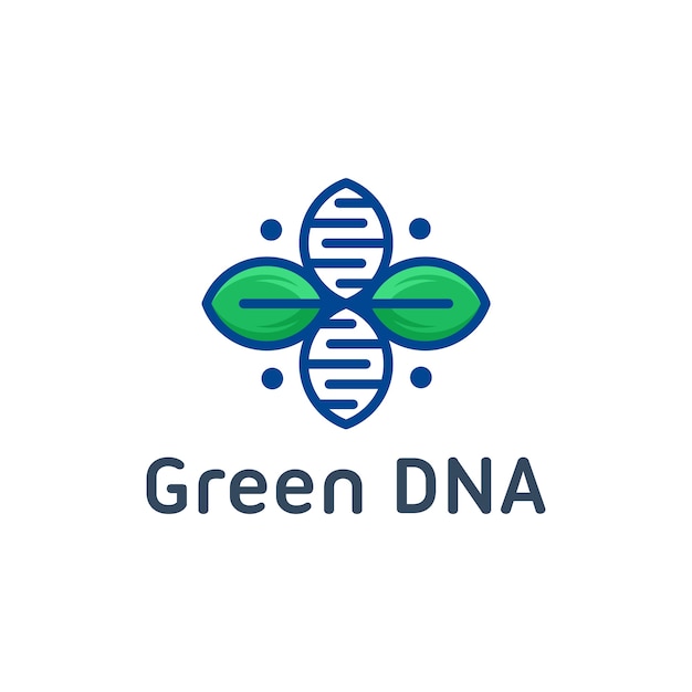 modello di logo del DNA della natura