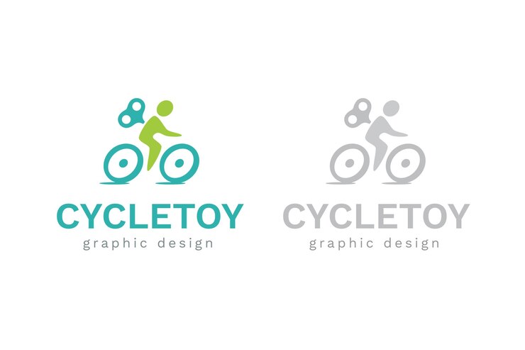 Modello di logo del giocattolo del ciclo