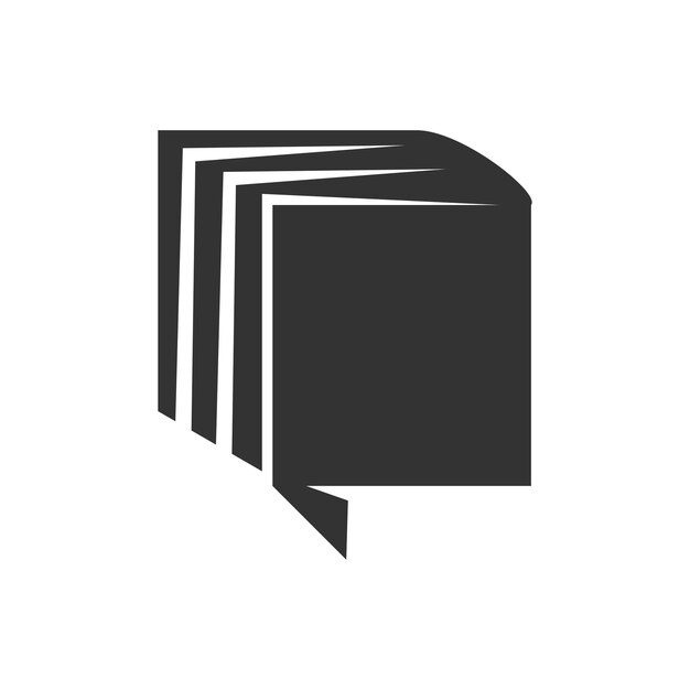 Modello di logo del libro Illustrazione dell'icona Identità del marchio Illustrazione isolata e piatta Grafica vettoriale