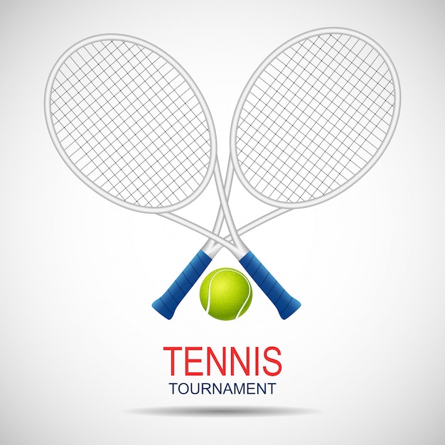 Modello di logo del torneo di palla da tennis