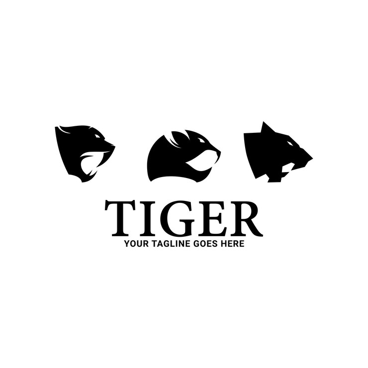 Vettore modello di logo della tigre. logotipo astratto per vettore aziendale.
