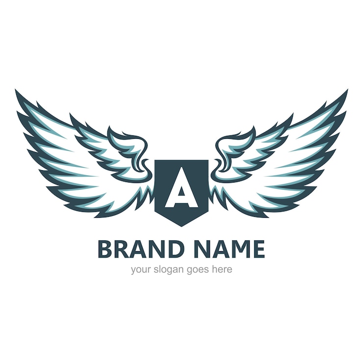 Vettore modello di logo di ali