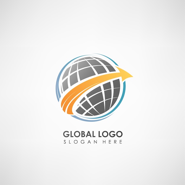 Modello di logo di concetto globale
