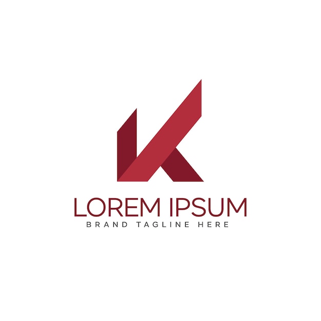 modello di logo di lettera K.