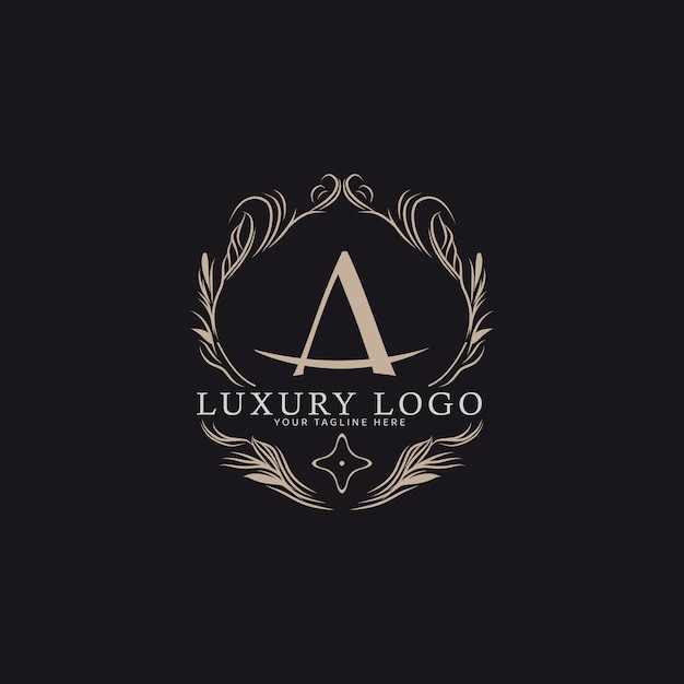 Modello di logo di lusso, design di etichette di prodotti di lusso.