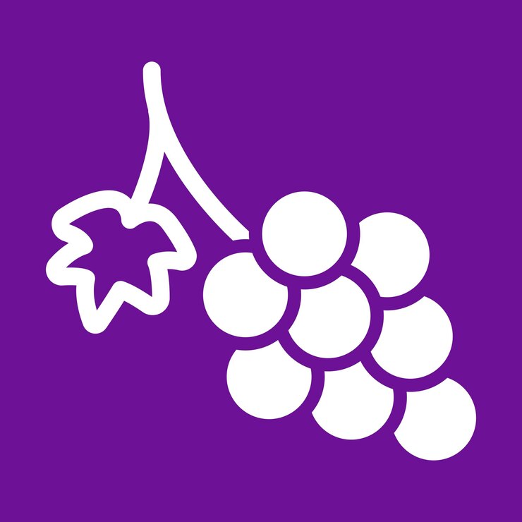 Vettore modello di logo di uva vettoriale libera