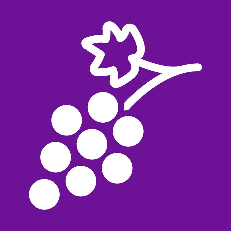 Vettore modello di logo di uva vettoriale libera