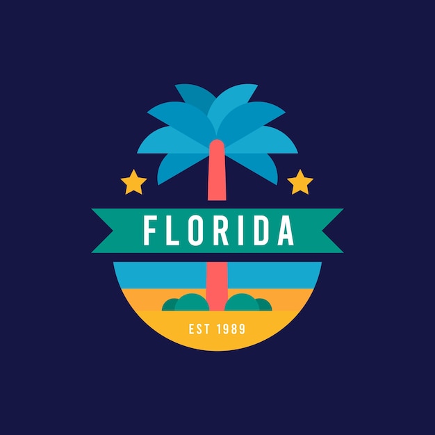 Modello di logo florida design piatto