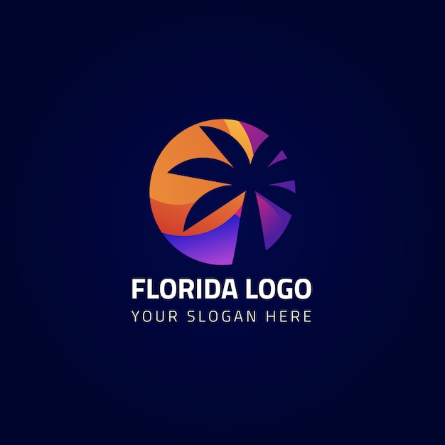 Modello di logo florida sfumato