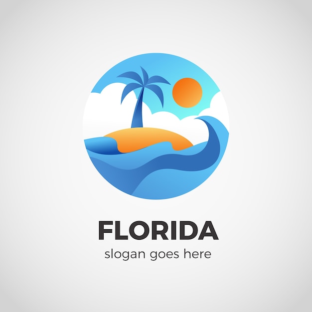 Modello di logo florida sfumato