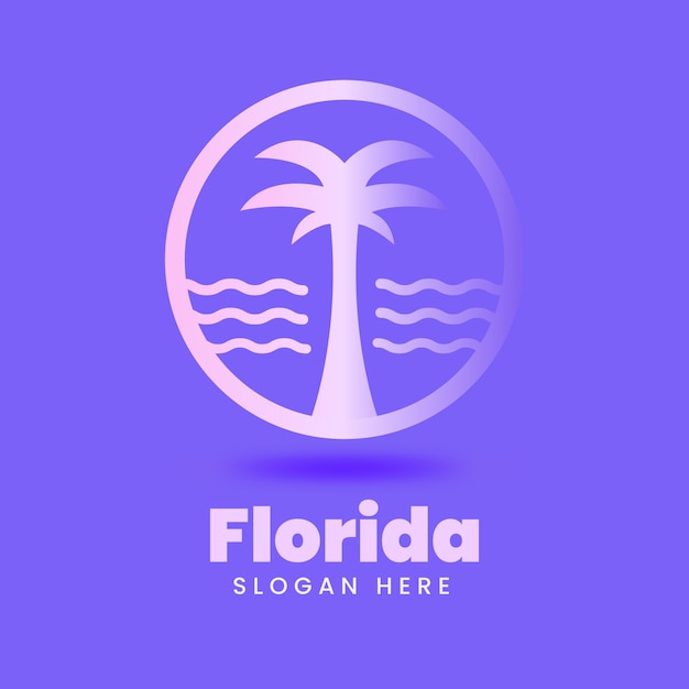 Modello di logo florida sfumato