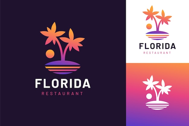 Modello di logo florida sfumato