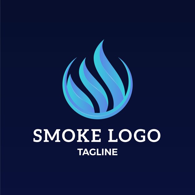Modello di logo fumo sfumato