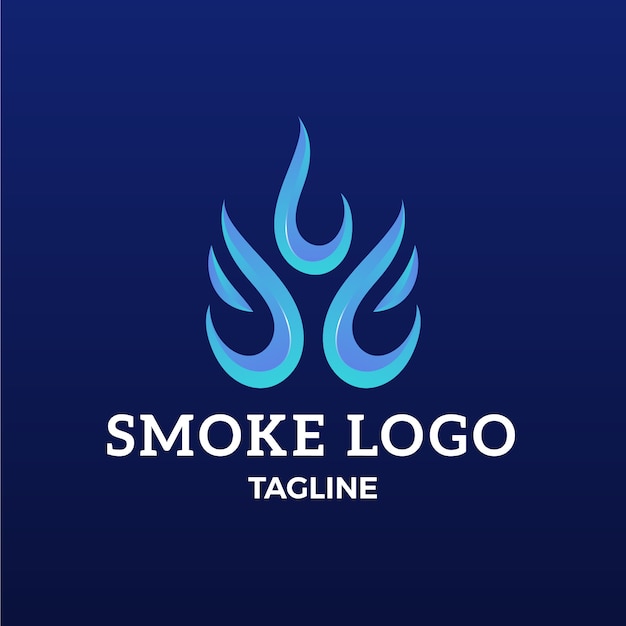 Modello di logo fumo sfumato