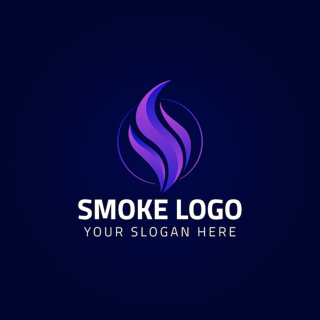 Modello di logo fumo sfumato