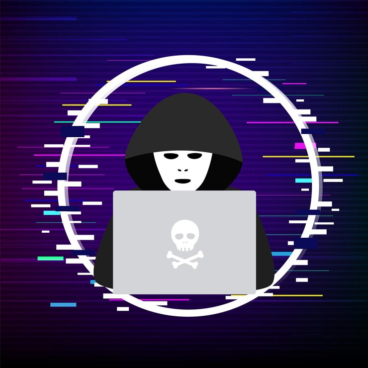 Vettore modello di logo hacker