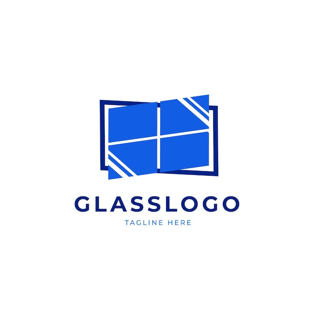 Modello di logo in vetro creativo