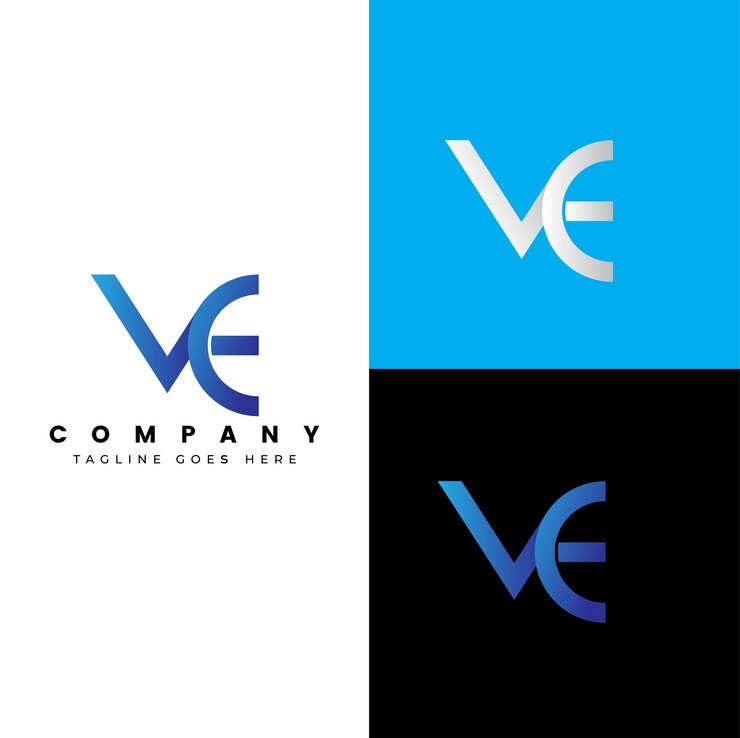 modello di logo lettera evc