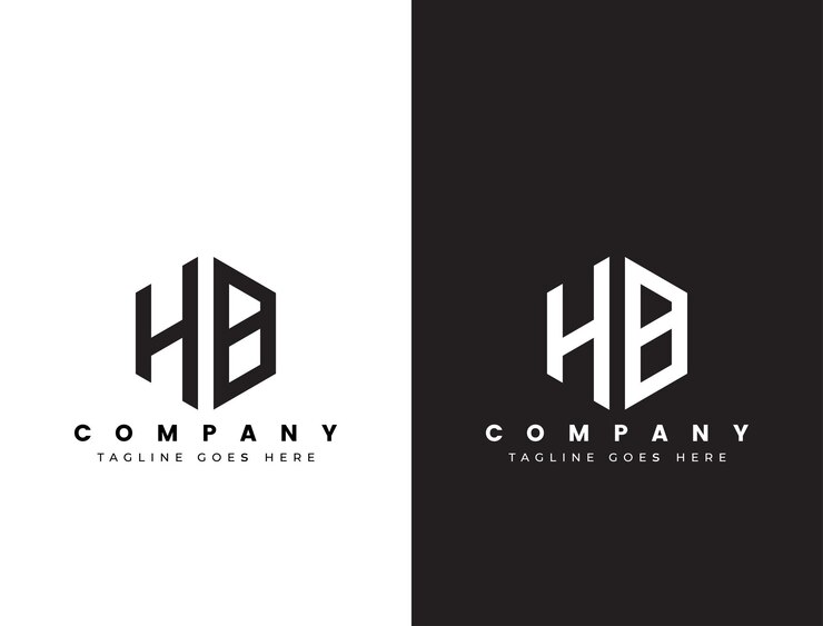 modello di logo lettera hb o bh