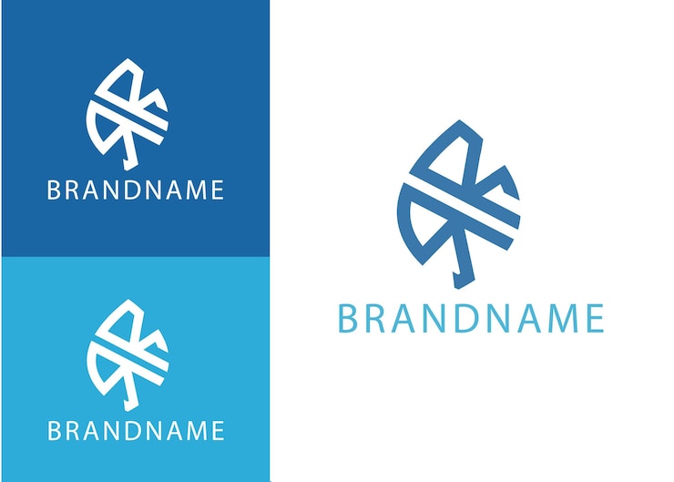 Vettore modello di logo moderno monogramma lettera iniziale rr
