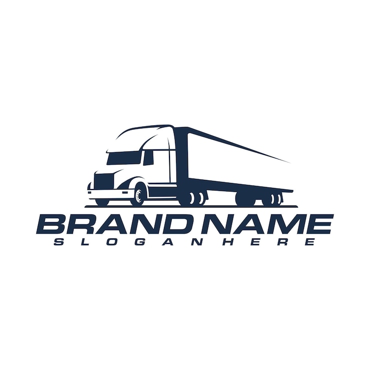 Vettore modello di logo per autotrasporti