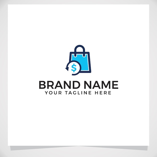 Modello di logo per lo shopping scontato