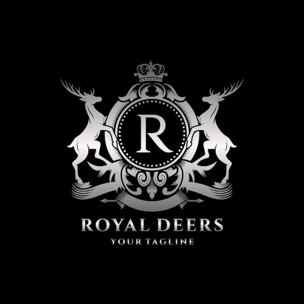 Modello di logo Royal Deer Crest