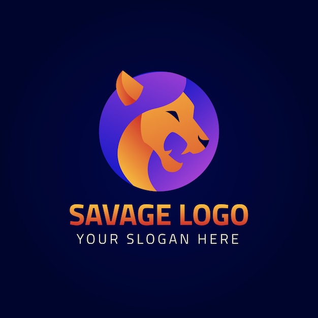 Modello di logo selvaggio sfumato