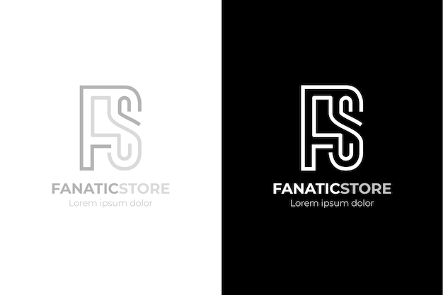 Modello di logo sf professionale creativo