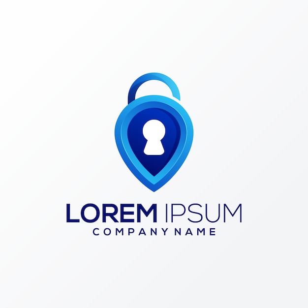 Modello di logo sfumato pinlock