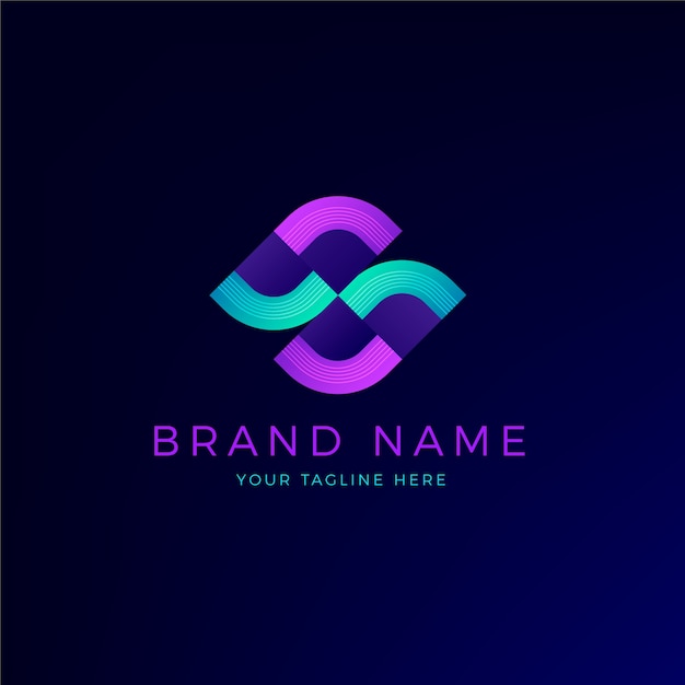 Modello di logo ss sfumato