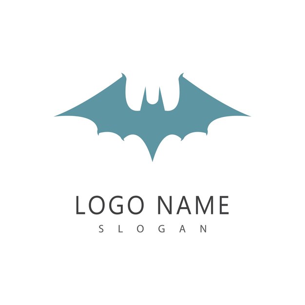 modello di logo vettoriale di icona di pipistrello