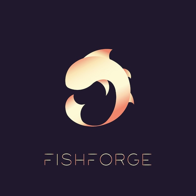 Modello di logo vettoriale elemento di design semplice illustrazione icona pesce