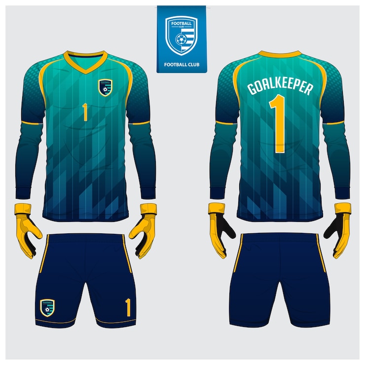 Vettore modello di maglia da portiere.