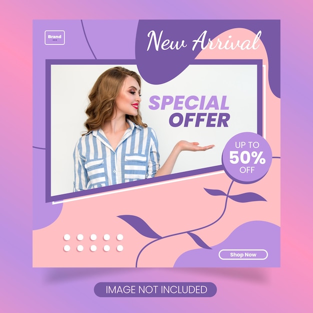 Modello di media sociali di moda
