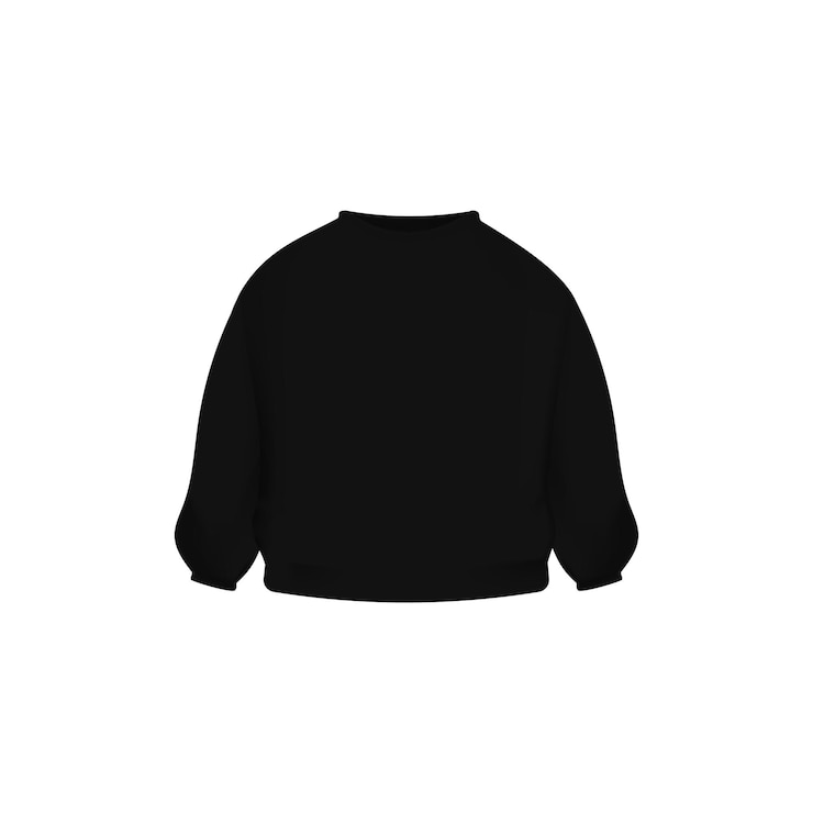 Vettore modello di mockup anteriore e posteriore del maglione nero
