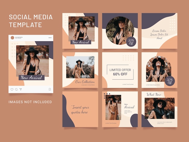 Modello di moda Social Media Puzzle Women Feed