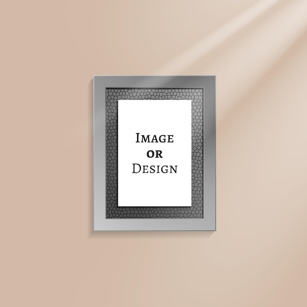 Modello di modellazione realistica della cornice fotografica vettoriale