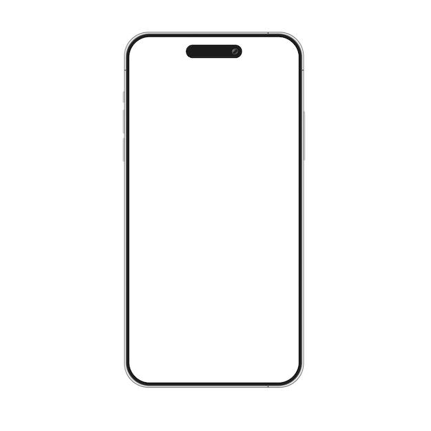 Modello di modello di dispositivo per smartphone Equipaggiamento di chiamata per telefoni cellulari moderni vettore realistico isolato