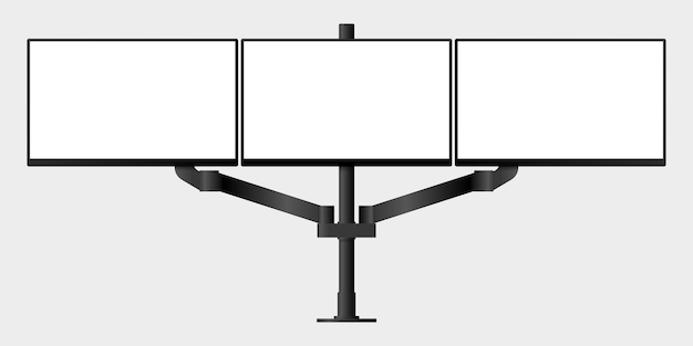 modello di monitor di computer a schermo vettoriale