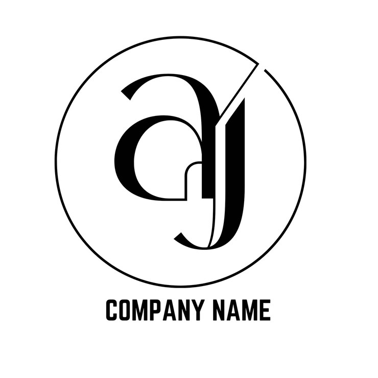 Vettore modello di monogramma del logo vettoriale astratto aj