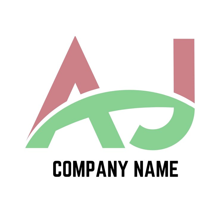Vettore modello di monogramma del logo vettoriale astratto aj