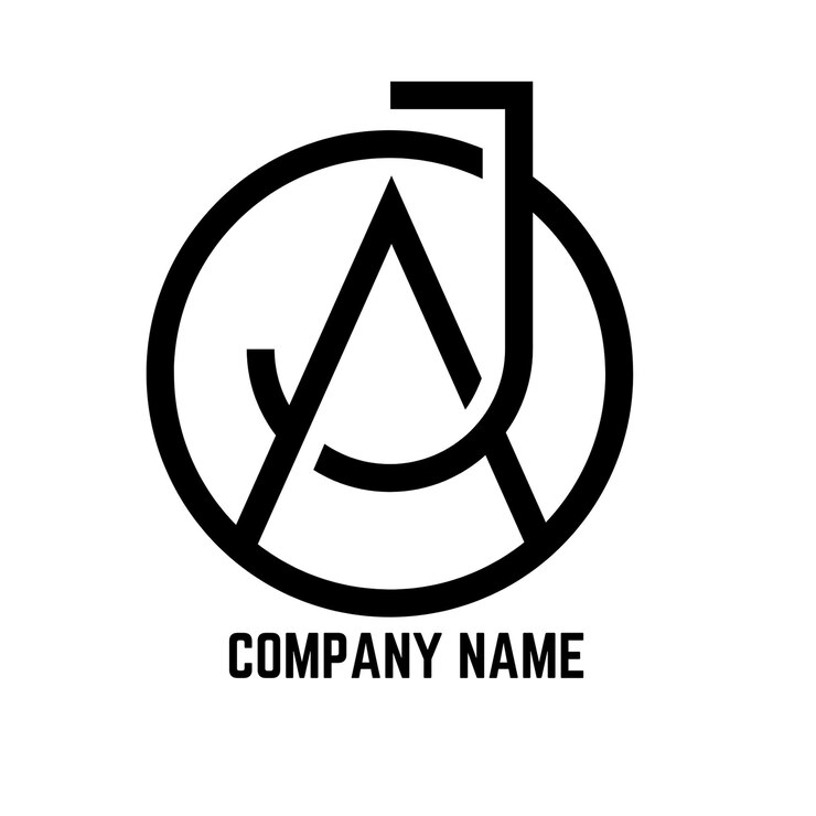 Vettore modello di monogramma del logo vettoriale astratto aj
