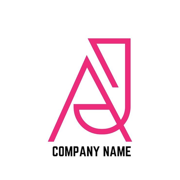 Vettore modello di monogramma del logo vettoriale astratto aj