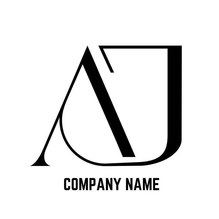 Vettore modello di monogramma del logo vettoriale astratto aj