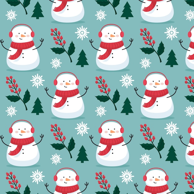 Modello di Natale divertente pupazzo di neve
