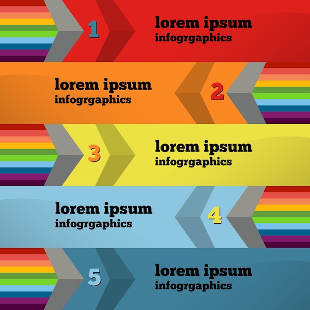Modello di numero di elemento infografica moderna. Modello di progettazione di infografica aziendale. Modello di casella di testo moderno colorato per la computer grafica del sito Web e internet. Elementi di vettore.