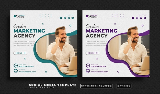 Modello di offerta commerciale di marketing creativo con design minimalista in stile per annunci e poster promozionali